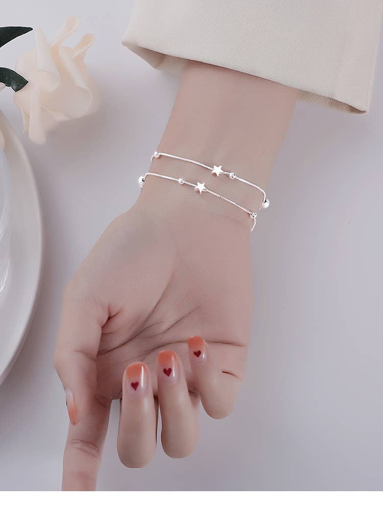 Moon & Star Sterling Silver bracelet