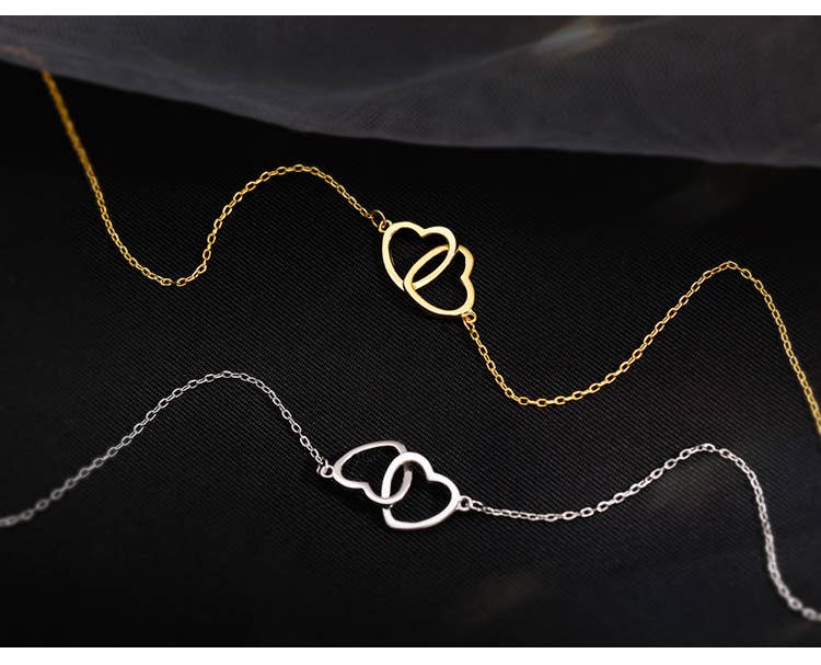 Double Heart Necklace - Jewellery For Women