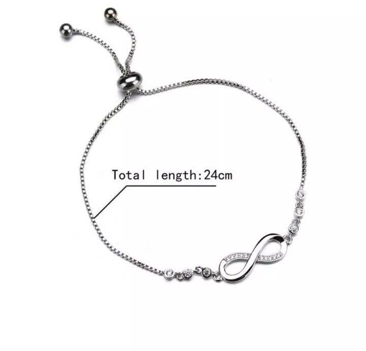 Infinity Love Studded Tennis Bracelet
