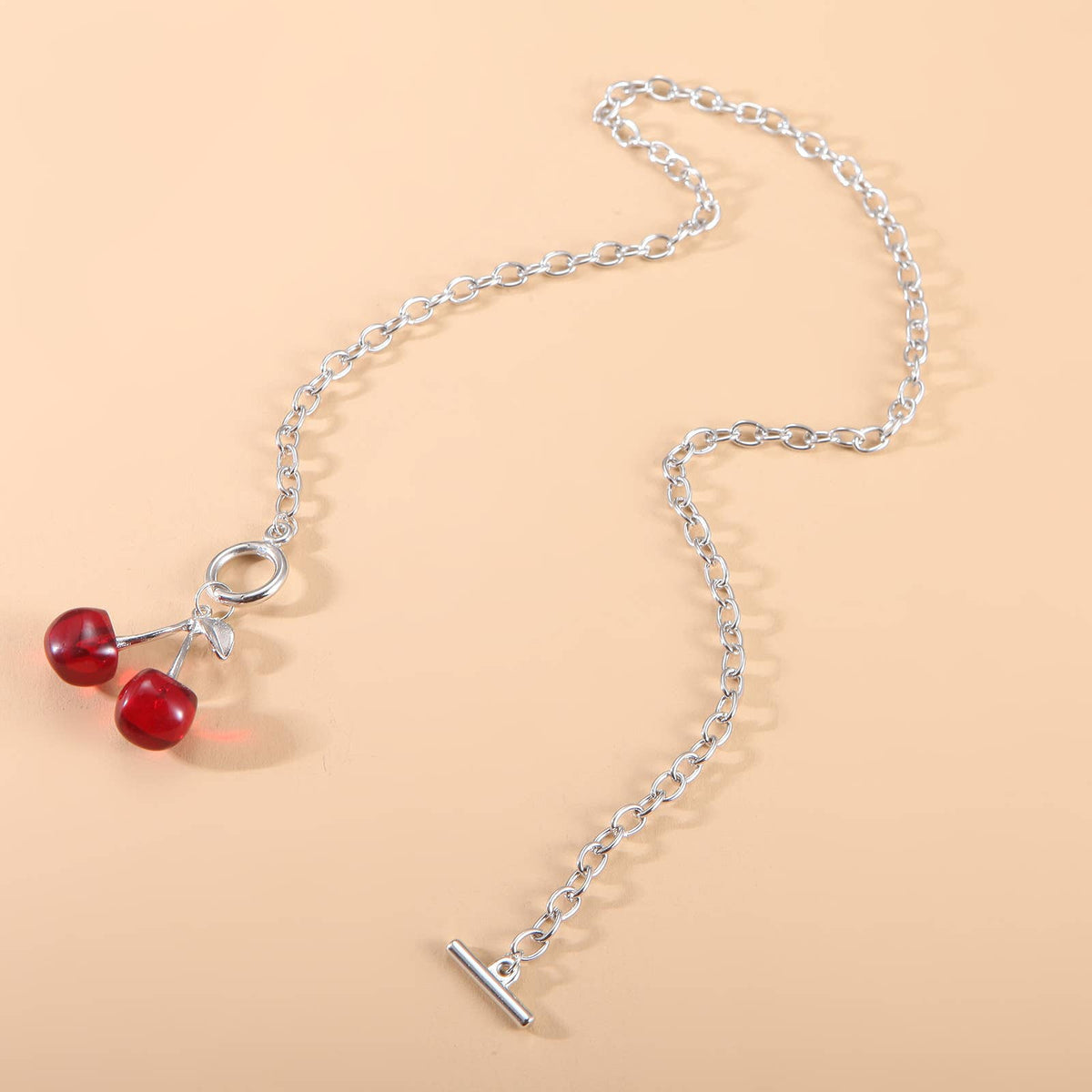 Women Fashion Vintage Gothic Black Cherry Ot
Clasp Necklace