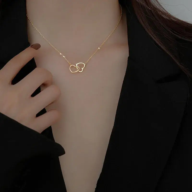 Double Heart Necklace - Jewellery For Women