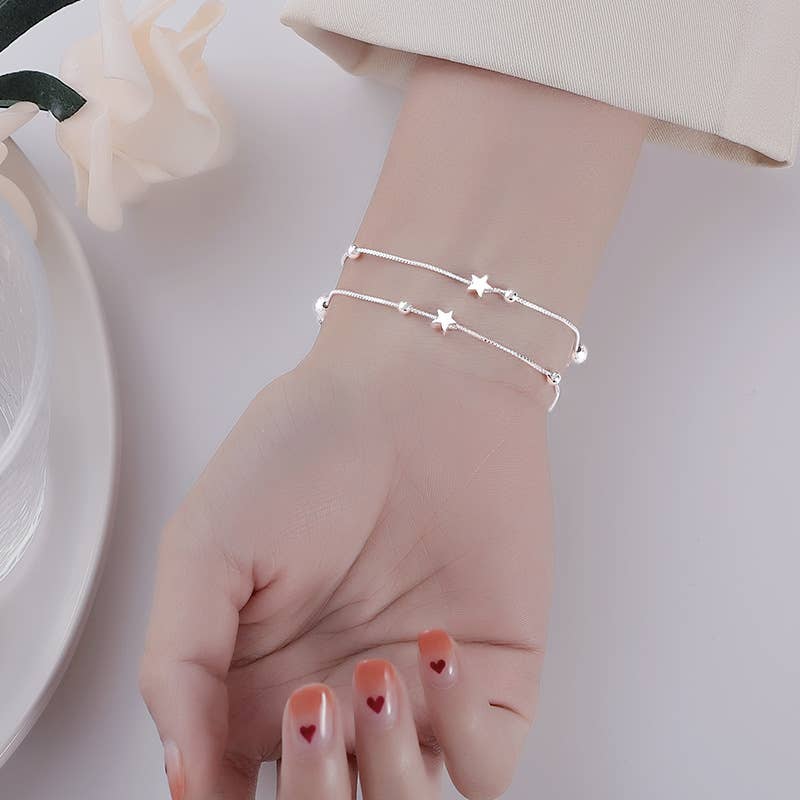 Moon & Star Sterling Silver bracelet