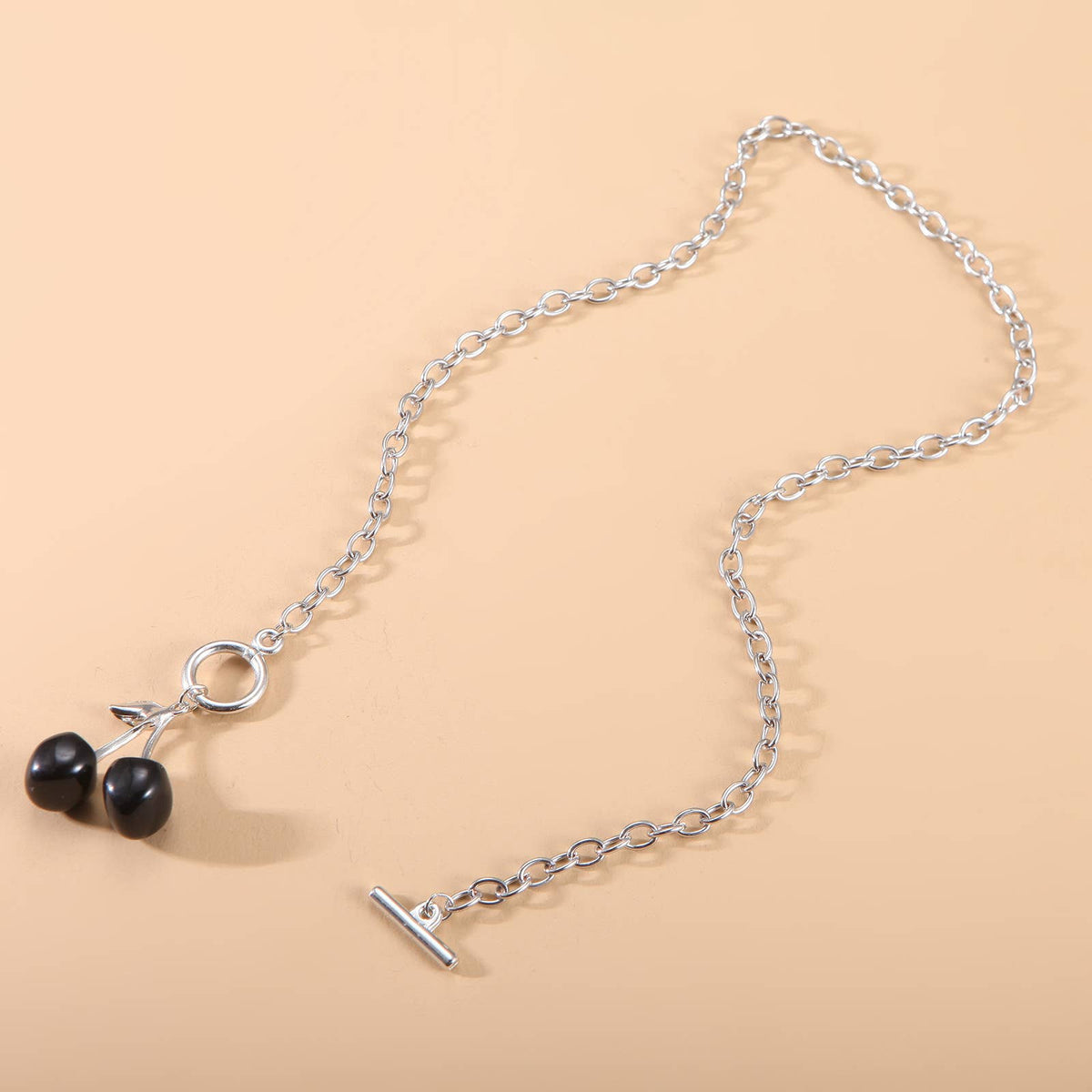 Women Fashion Vintage Gothic Black Cherry Ot
Clasp Necklace