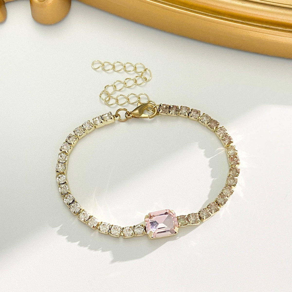 Rose Gold Heart Zirconia Bracelet Stylish Women's Jewelry (Copy)