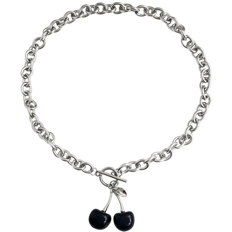 Women Fashion Vintage Gothic Black Cherry Ot
Clasp Necklace
