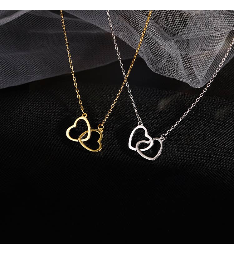 Double Heart Necklace - Jewellery For Women