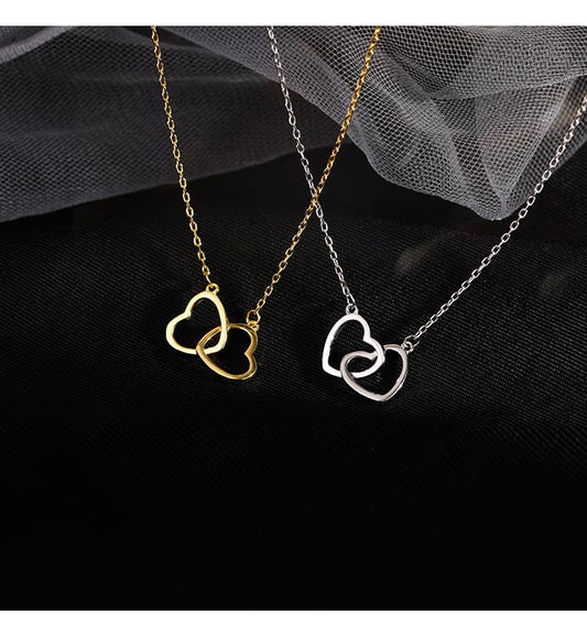 Double Heart Necklace - Jewellery For Women