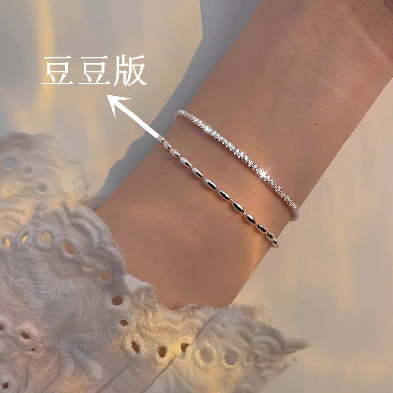 Silver petite beaded Bracelet - Beautiful & Unique