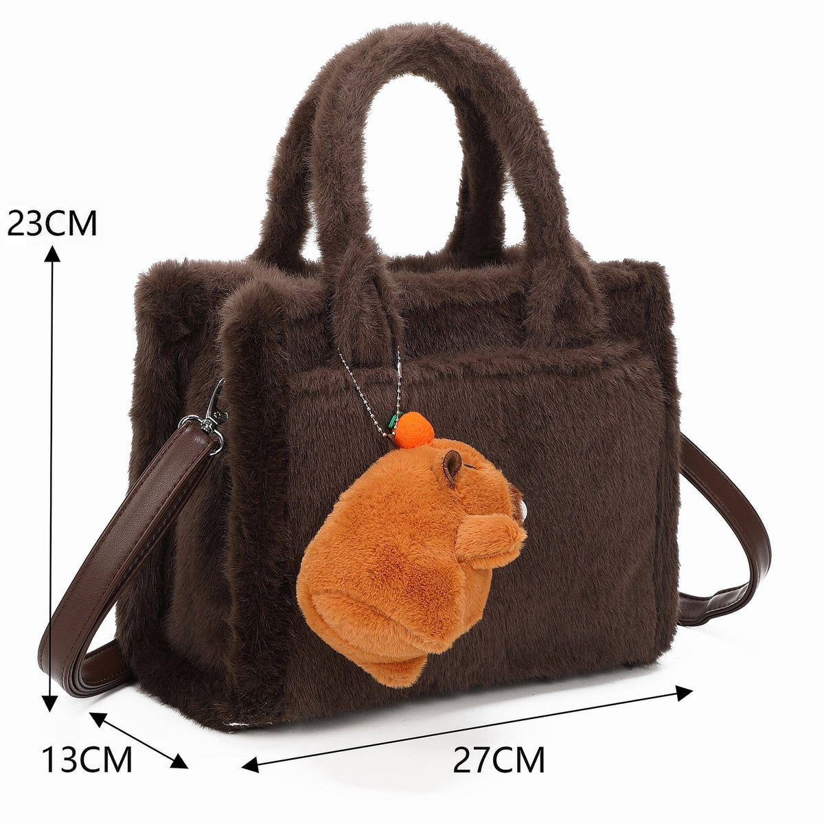 Soft Fluffy Plush Cute Furry Charm Crossbody Handbag