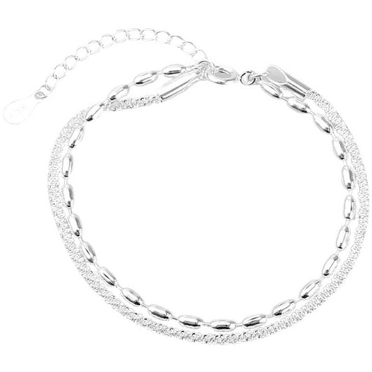 Silver petite beaded Bracelet - Beautiful & Unique