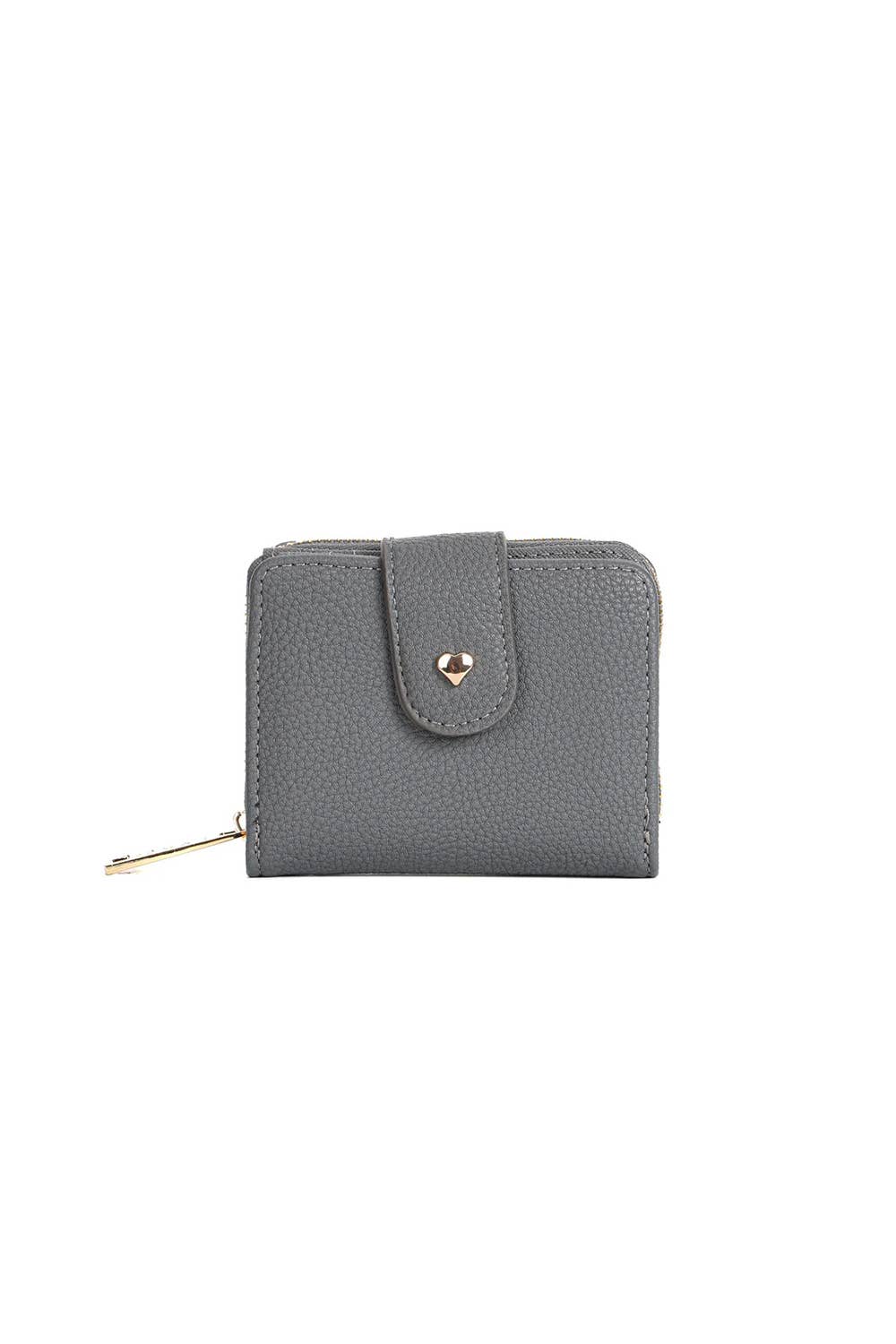 Compact Wristlet Purse Wallet with Card Slots and Zipper