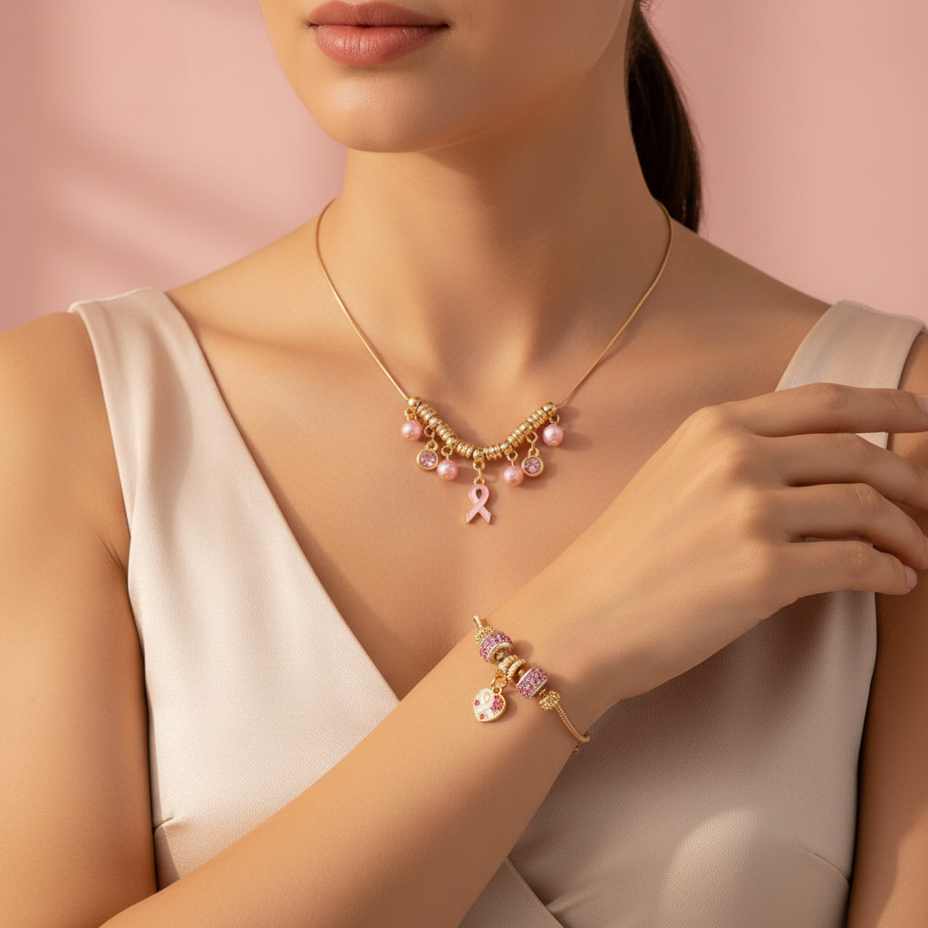 Baroque Shaped Pearl - Elegant Necklace, and Bracelet Set