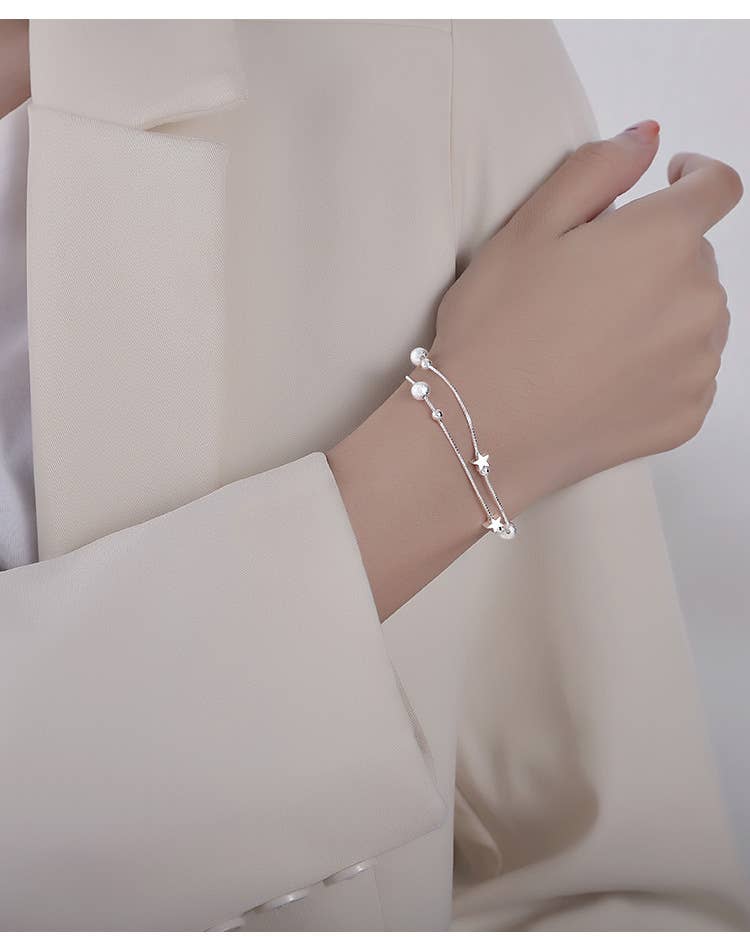 Moon & Star Sterling Silver bracelet