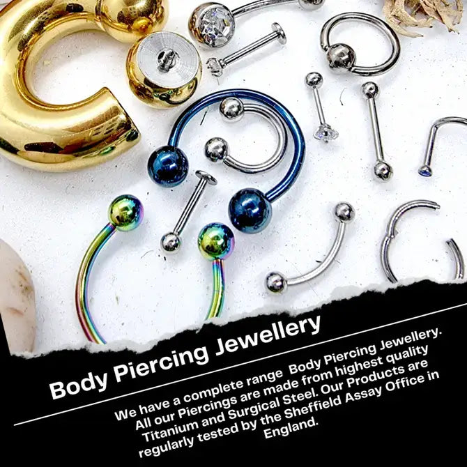 REVERSE BELLY RING CLEAR CZ  14G/1.6 MM-SURGICAL STEEL 316L