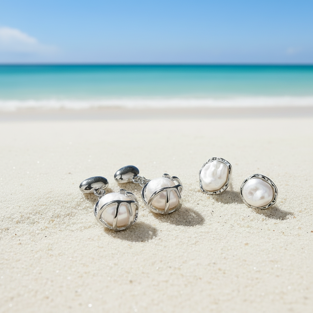 Baroque Pearl Drop & Stud Mixed Set Earrings Set