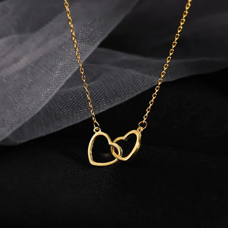 Double Heart Necklace - Jewellery For Women