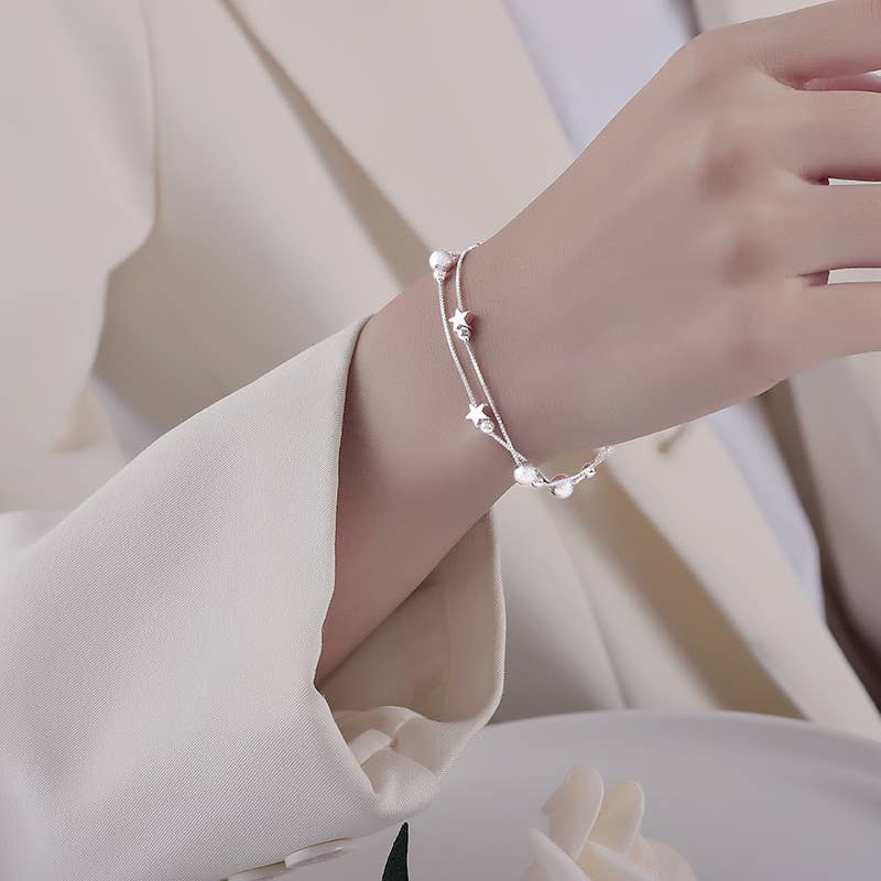 Moon & Star Sterling Silver bracelet