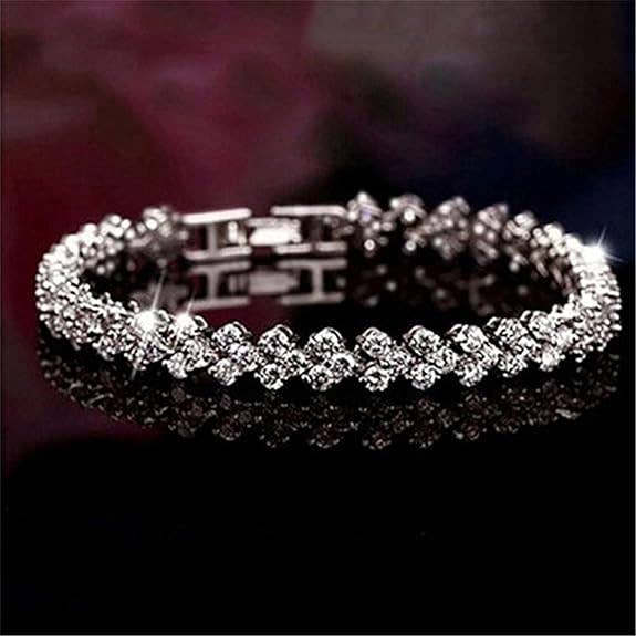 Cubic Zirconia Classic Tennis Crystal Women's Bracelet