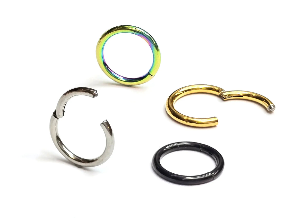 HINGED SEGMENT RINGS , CLICKER RING - SURGICAL STEEL 316L