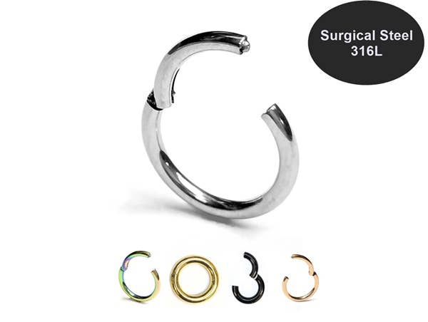 HINGED SEGMENT RINGS , CLICKER RING - SURGICAL STEEL 316L