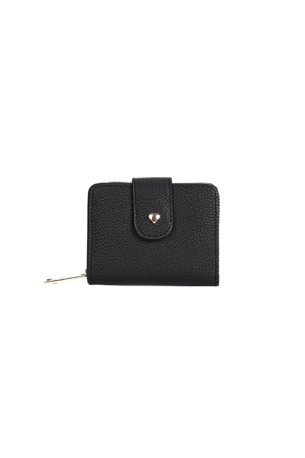 Compact Wristlet Purse Wallet with Card Slots and Zipper