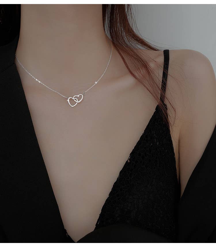 Double Heart Necklace - Jewellery For Women
