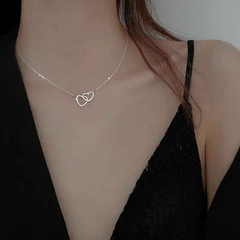 Double Heart Necklace - Jewellery For Women